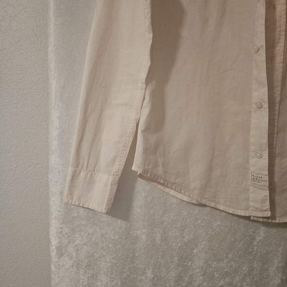 BLOUSE Frank and Eileen Peach Voile Shirt Size XS - Picture 3 of 7